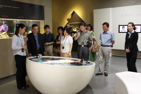 上海市妇联副主席孙美娥一行8人在上海市青少年活动中心主任蔡丰的陪同下来市禁毒科普教育馆参观考察 2013.7.16