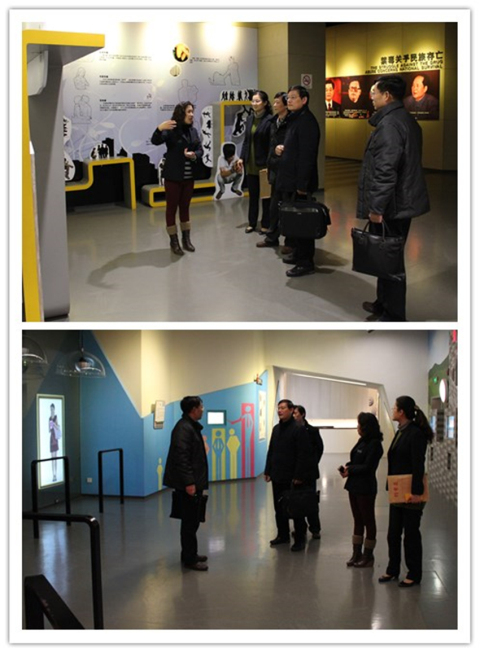 金山区禁毒办一行3人来上海市禁毒科普教育馆参观考察 2014.2.19