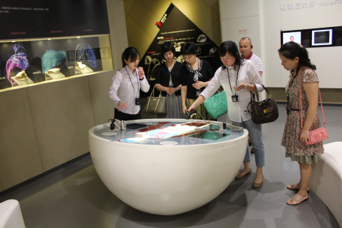 广东省深圳市青少年活动中心副主任申晓萍一行6人来上海市禁毒科普教育馆参观考察 2014.5.30