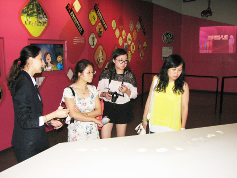 辽宁省盘锦市青少年宫一行3人来上海市禁毒科普教育馆参观考察 2014.7.14