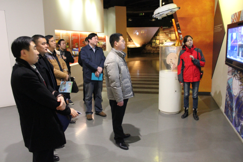 共青团遵义市委员会一行4人来上海市禁毒科普教育馆参观考察 2016.1.12