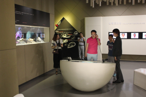 广东省东莞市常平镇青少年宫筹建办一行4人来上海市禁毒科普教育馆参观考察 2016.6.25