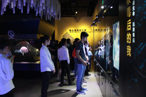 印度青年代表团一行40人来上海市禁毒科普教育馆参观访问 2018.7.10