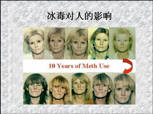 冰毒对人的影响（国家禁毒办提供）