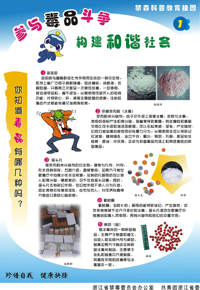 儿童禁毒挂图（浙江省禁毒办提供）
